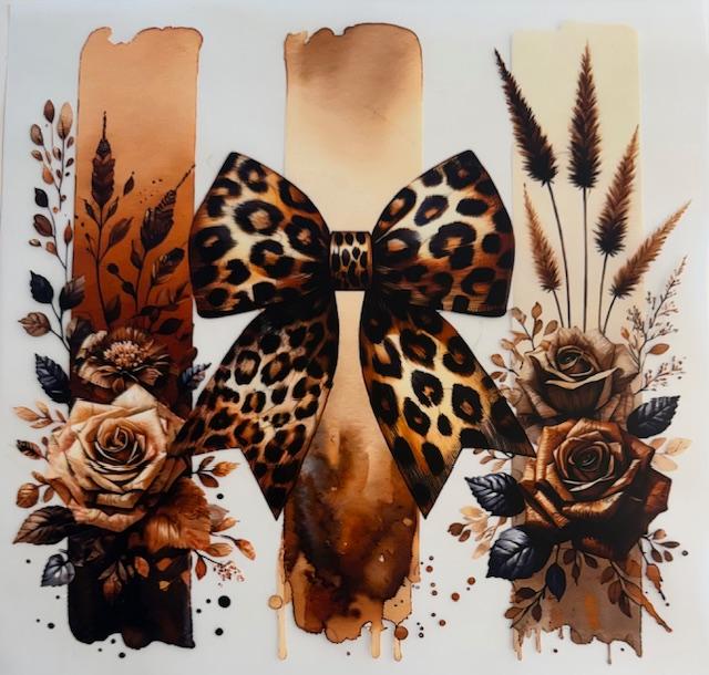 Cheetah bow, brown scheme