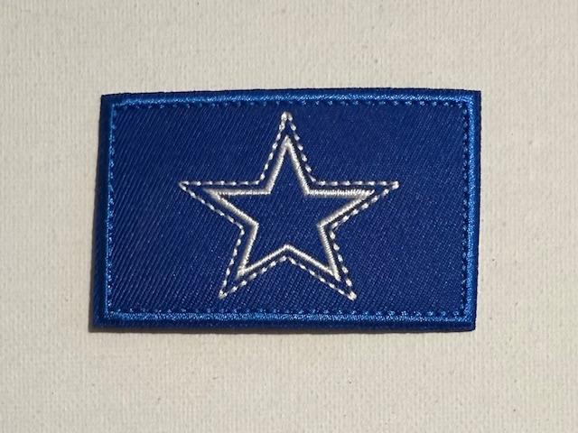 Blue Cowboys rectangle patch