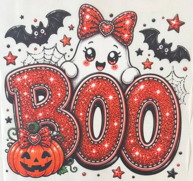 Boo - ghost. orange bow