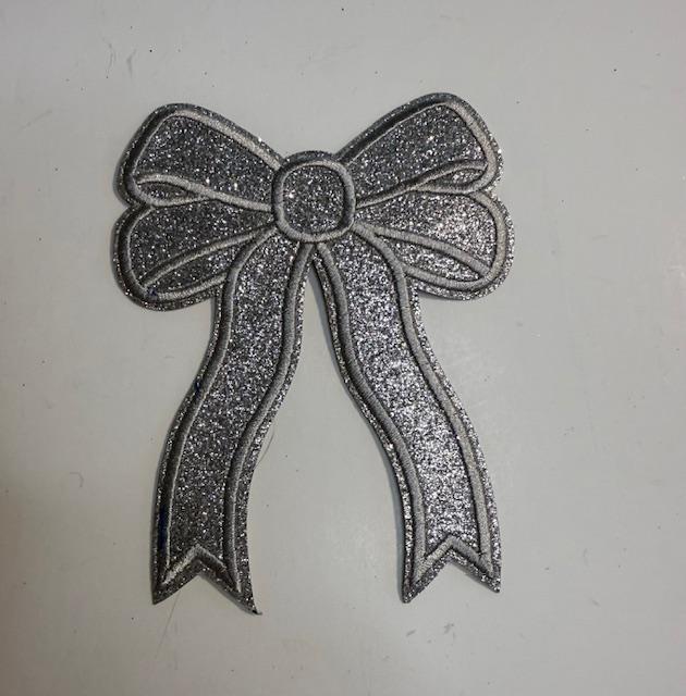 Silver bling patch (med)