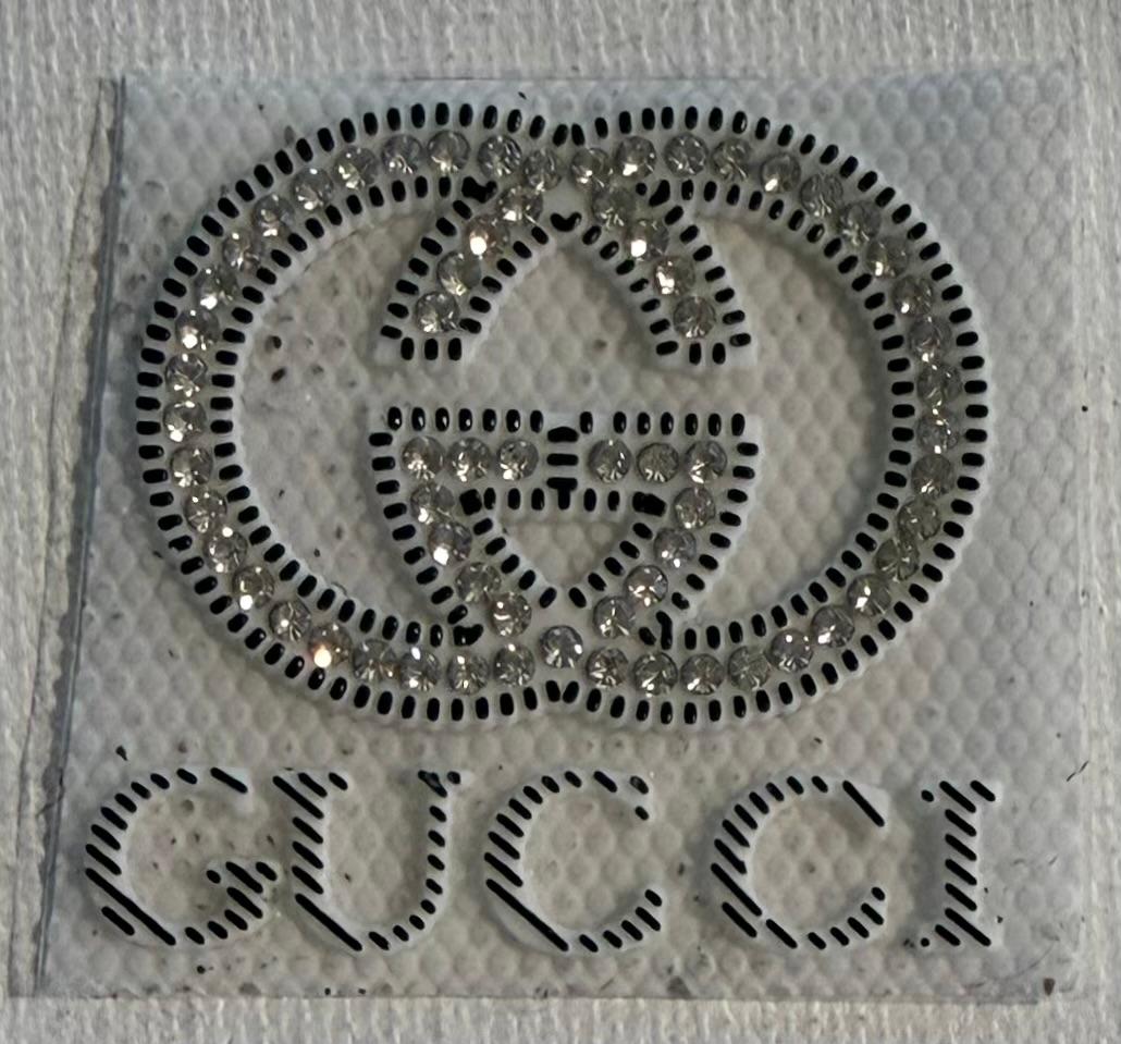 Gucci silver stud hat patch