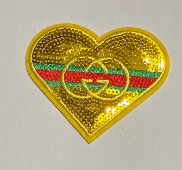 GG gold heart patch