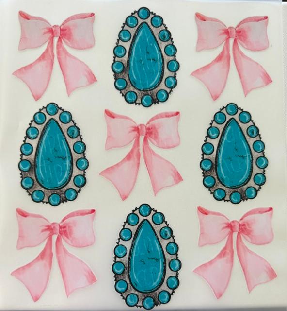 Pink bows & Teal