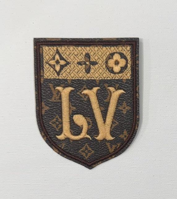 LV hat patch-leather/tan