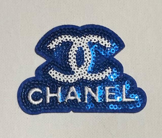 CC blue bling patch