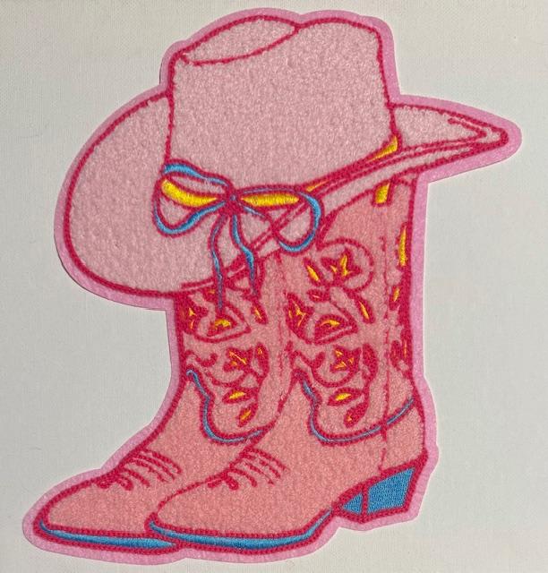 Pink Hat & Boots patch