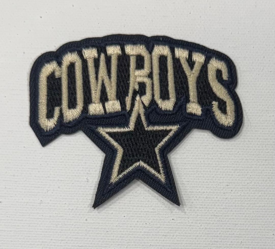 Cowboys hat patch, drk blue, off white