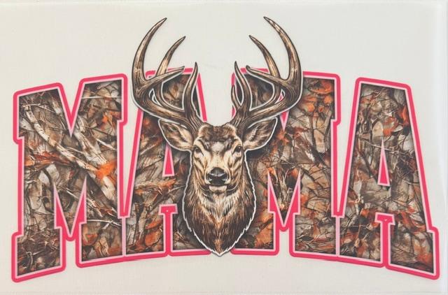 Mama - camo, deer in middle