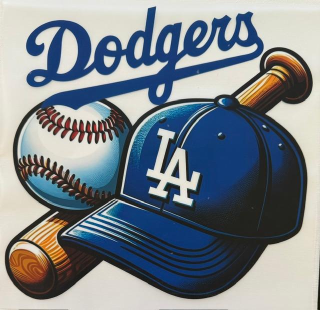 Dodgers-baseball,hat & bat