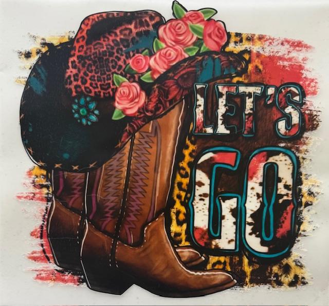 Let's Go - western, roses on hat