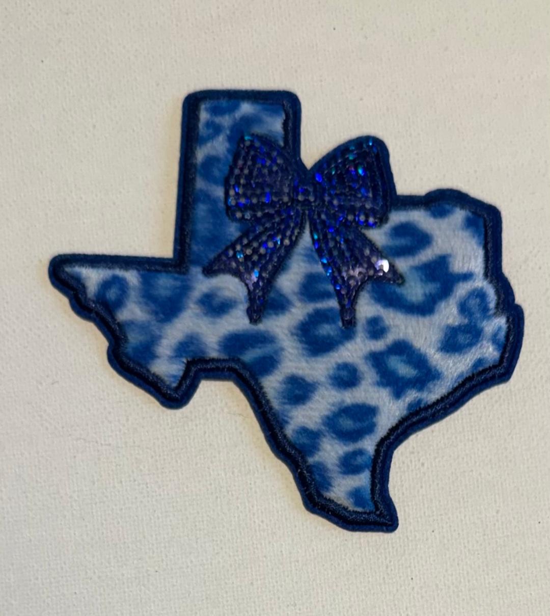 Blue Texas hat patch