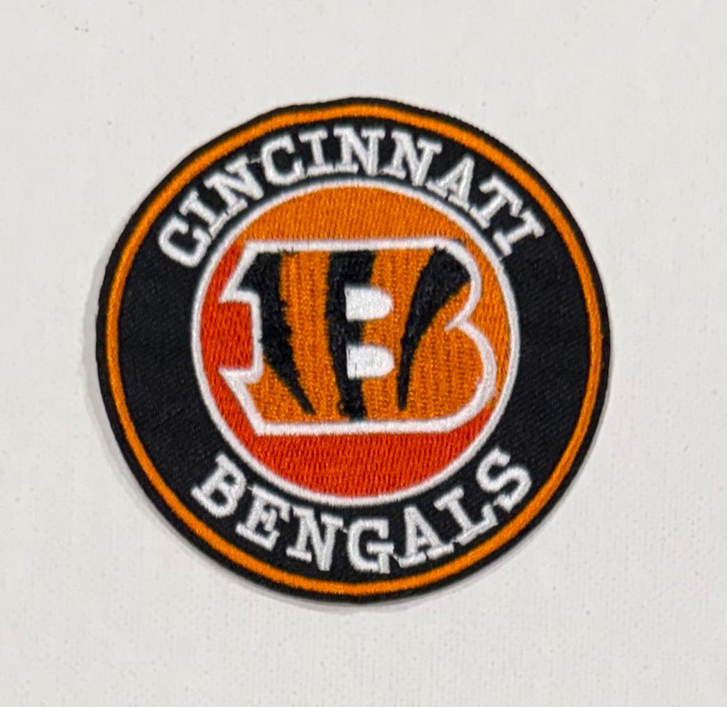 Bengals round hat patch