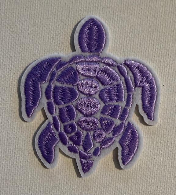 Purple turtle hat patch