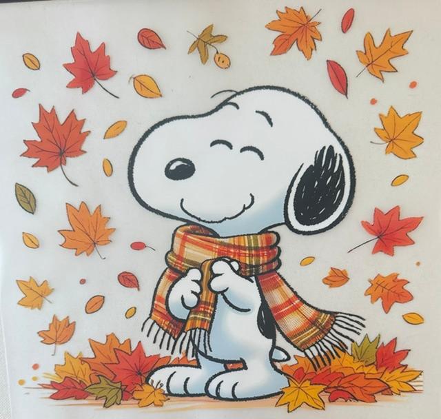 Snoopy - Fall, leaves