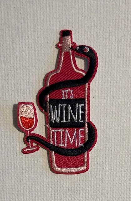 Wine time hat patch