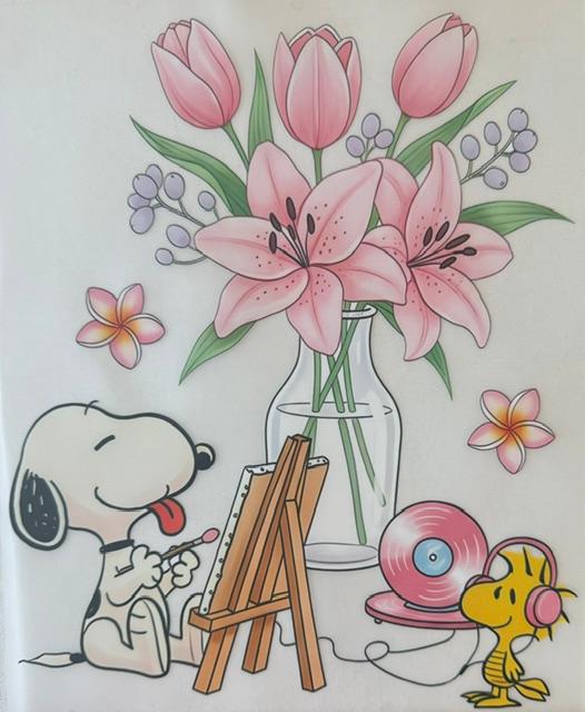 Snoopy - painting, tongue out