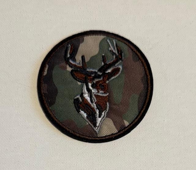 Round Deer Camo hat patch
