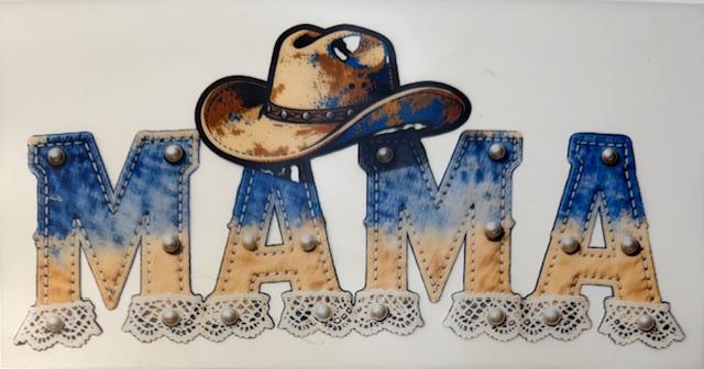 Mama western, hat on A-M, lace at bottom