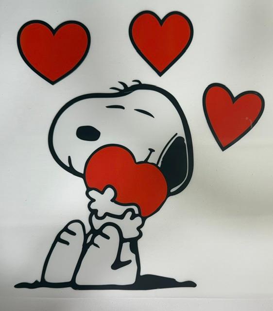 Snoopy - red hearts