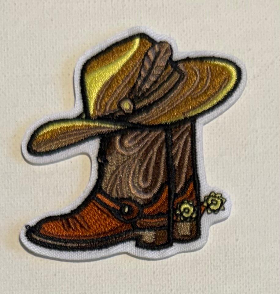 Western hat/boots hat patch