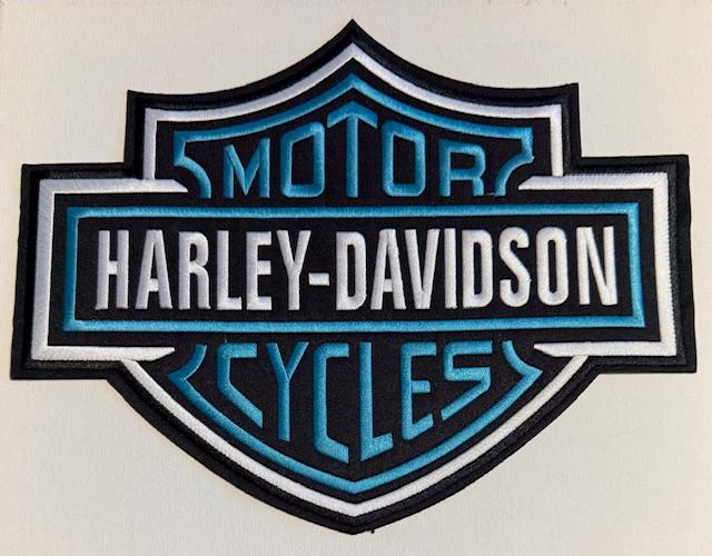 Teal Harley Davidson Lg patch