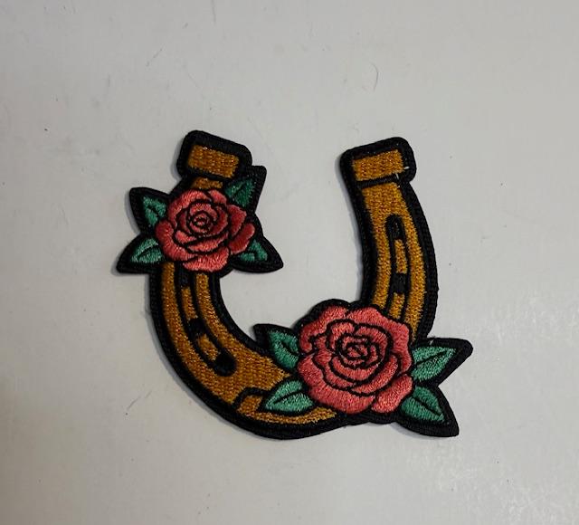 Horseshoe w/ roses hat patch