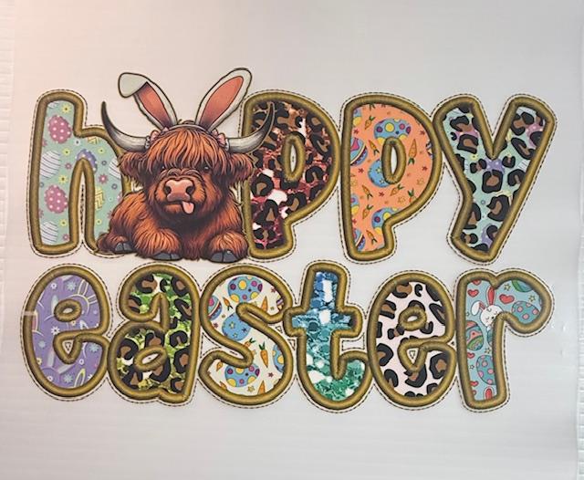 Happy Easter - cow w/ bunny ears