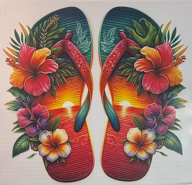 Flip Flops - flowers