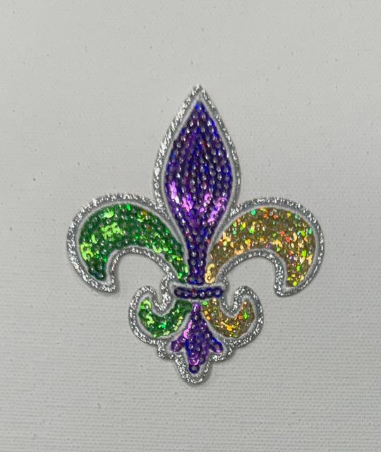 Mardi Gras hat patch-fleur de lis