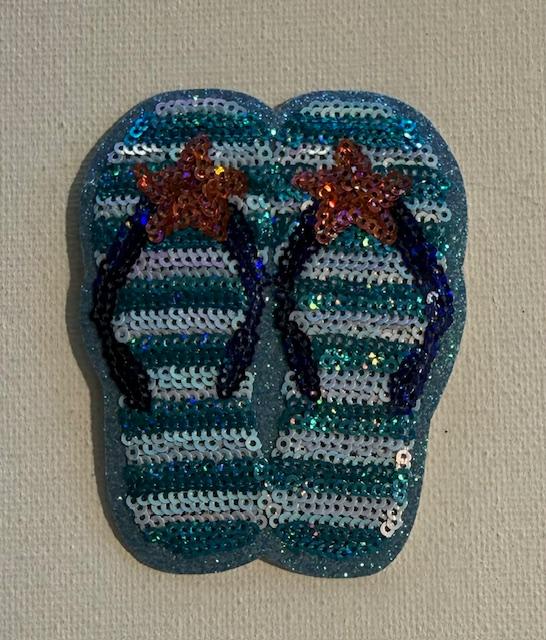 Bling sandals hat patch