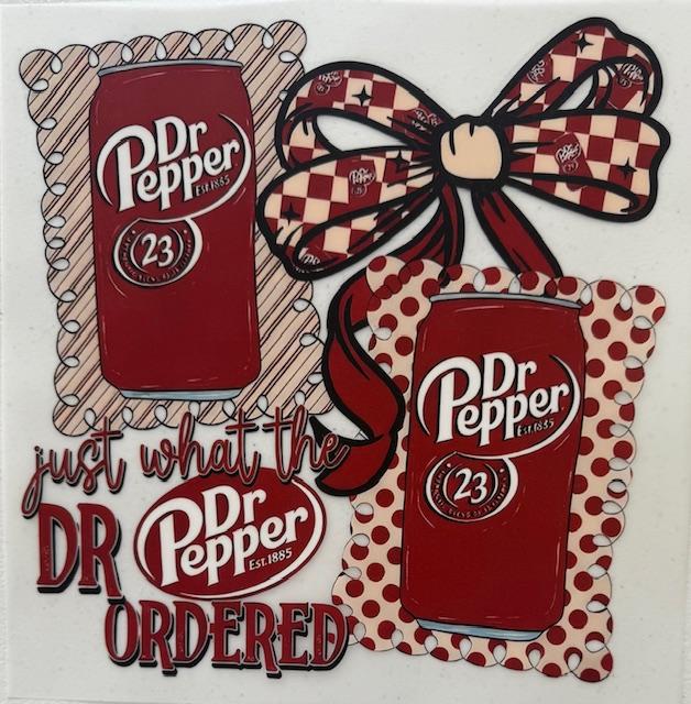 Dr. Pepper - checkered bow