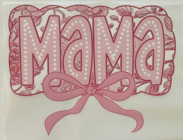 Mama - pink, pink bow