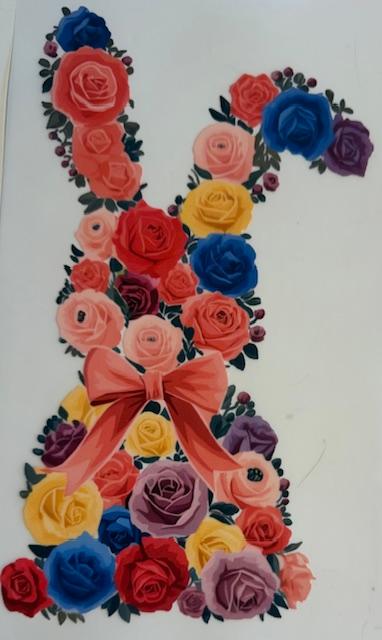 Bunny made of flowers