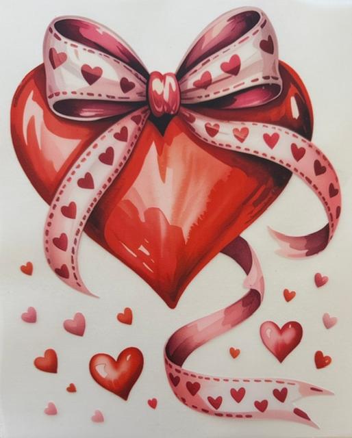 Heart - ribbon with hearts