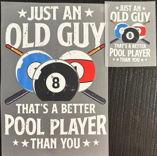 Old Guy Pool player