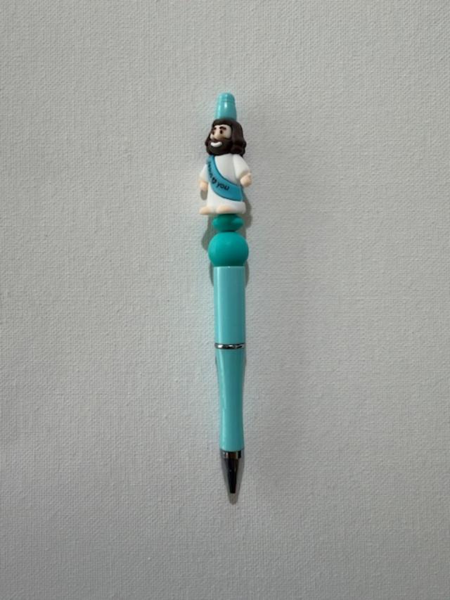 Teal Jesus pen