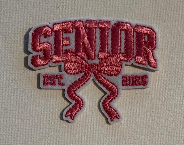 Senior, Est. 2026 pink hat patch
