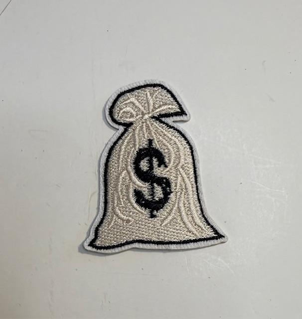 Money bag-white hat patch