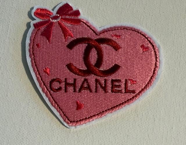 CC oink heart, pink bow hat patch