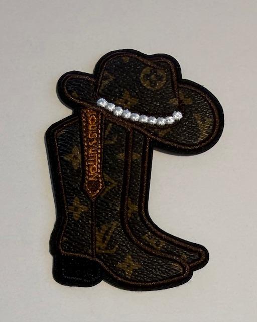 LV Hat & Boots leather hat patch