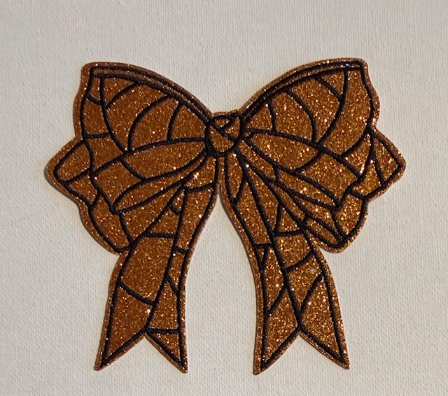 Basketball bow hat patch