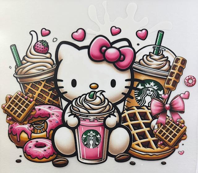 Hello Kitty Starbucks/waffles