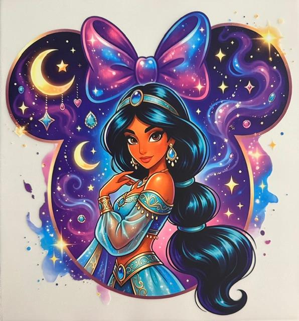 Jasmine - blue-purple bow