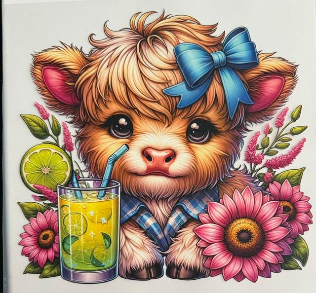 Cow - blue bow, lemonade