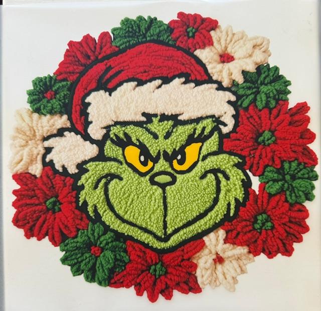 Grinch, flower wreath