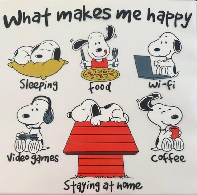 Snoopy, what makes me Happy