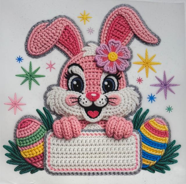 Easter Bunny, flower on head