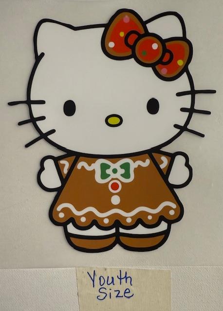 Hello Kitty dressed as gingerbread man