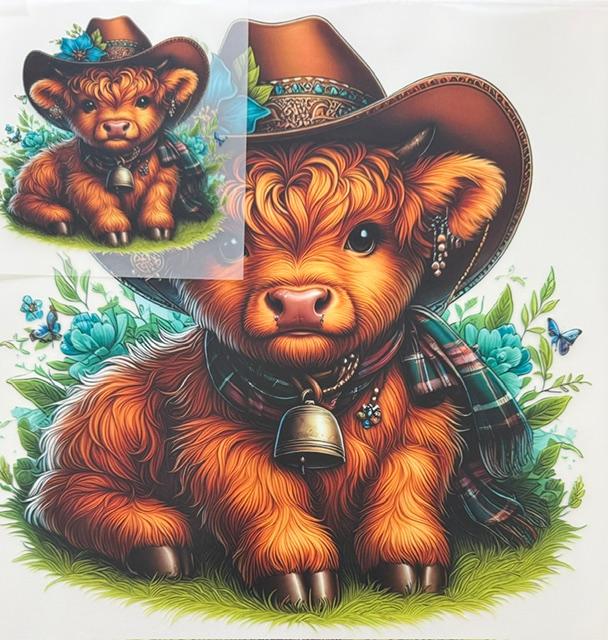Cow in cowboy hat-2pc set