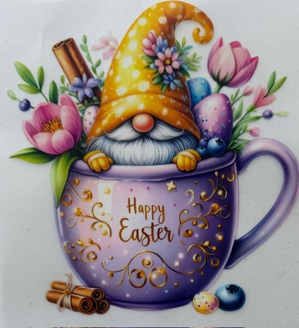 Easter Gnome in purple cup